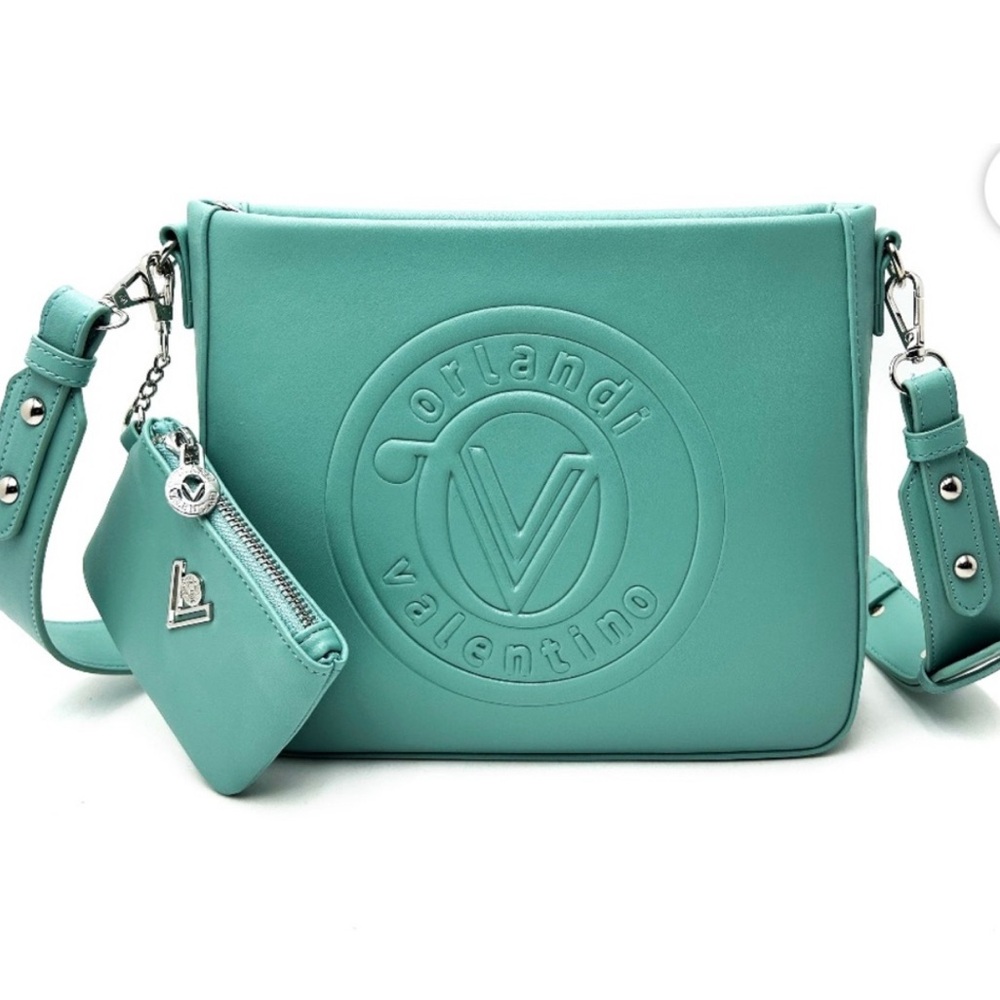 *sale price* Valentino Orlandi Crossbody with wallet Style V-2008 - teal, NWT